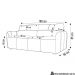 Sofá Living 2 Lugares Sala de Estar 180cm Virtus L07 Couro Branco - Mpozenato