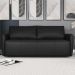 Sofá Living 2 Lugares Sala de Estar 180cm Virtus L07 Couro Preto - Mpozenato
