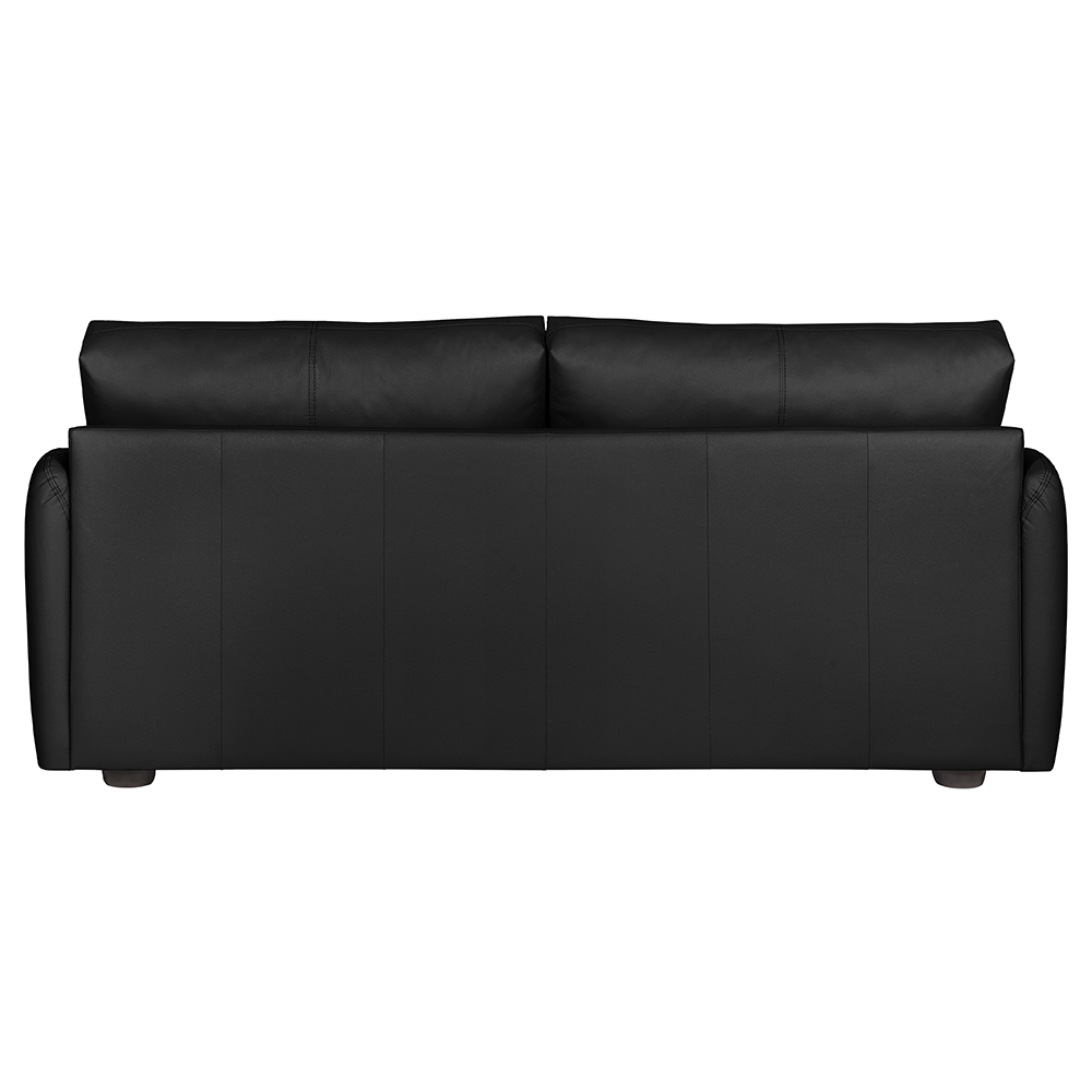 Sofá Living 2 Lugares Sala de Estar 180cm Virtus L07 Couro Preto - Mpozenato