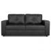 Sofá Living 2 Lugares para Sala de Estar 160cm Licci L07 Couro Preto - Mpozenato