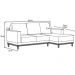 Sofá Living 200cm 3 Lugares Com Chaise Direito Kayrós D05 Linho Chumbo - Mpozenato