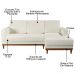 Sofá Living 200cm 3 Lugares Com Chaise Direito Kayrós D05 Linho Cru - Mpozenato