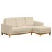 Sofá Living 200cm 3 Lugares Com Chaise Direito Kayrós D05 Suede Bege - Mpozenato