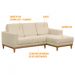 Sofá Living 200cm 3 Lugares Com Chaise Direito Kayrós D05 Suede Bege - Mpozenato