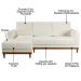 Sofá Living 200cm 3 Lugares Com Chaise Esquerdo Kayrós D05 Linho Cru - Mpozenato