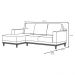 Sofá Living 200cm 3 Lugares Com Chaise Esquerdo Kayrós D05 Linho Cru - Mpozenato