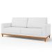 Sofá Living 200cm 3 Lugares Kayrós D05 Sintético Branco - Mpozenato