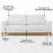Sofá Living 200cm 3 Lugares Kayrós D05 Sintético Branco - Mpozenato