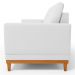 Sofá Living 200cm 3 Lugares Kayrós D05 Sintético Branco - Mpozenato