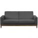 Sofá Living 200cm 3 Lugares Kayrós D05 Suede Cinza - Mpozenato