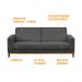 Sofá Living 200cm 3 Lugares Kayrós D05 Suede Cinza - Mpozenato
