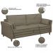 Sofá Living 3 Lugares 180cm Pés Madeira Efraim F05 Veludo Castor - Mpozenato