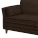 Sofá Living 3 Lugares 180cm Pés Madeira Efraim F05 Veludo Marrom - Mpozenato