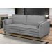 Sofá Living 3 Lugares 180cm Pés Madeira Efraim F05 Veludo Prata - Mpozenato