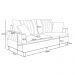 Sofá Living 3 Lugares 180cm com Almofadas Veras D05 Boucle Bege - Mpozenato