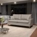 Sofá Living 3 Lugares 180cm com Almofadas Veras D05 Linho Bege - Mpozenato