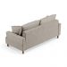 Sofá Living 3 Lugares 180cm com Almofadas Veras D05 Linho Bege - Mpozenato