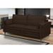 Sofá Living 3 Lugares 200cm Pés Madeira Efraim F05 Veludo Marrom - Mpozenato