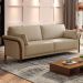 Sofá Living 3 Lugares 222cm Pés Madeira Roya M22 Linho Bege - Mpozenato