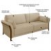 Sofá Living 3 Lugares 222cm Pés Madeira Roya M22 Linho Bege - Mpozenato