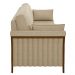 Sofá Living 3 Lugares 222cm Pés Madeira Roya M22 Linho Bege - Mpozenato
