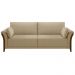 Sofá Living 3 Lugares 222cm Pés Madeira Roya M22 Linho Bege - Mpozenato