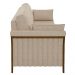 Sofá Living 3 Lugares 222cm Pés Madeira Roya M22 Linho Cru - Mpozenato
