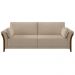 Sofá Living 3 Lugares 222cm Pés Madeira Roya M22 Linho Cru - Mpozenato