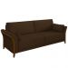 Sofá Living 3 Lugares 222cm Pés Madeira Roya M22 Veludo Marrom - Mpozenato