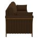 Sofá Living 3 Lugares 222cm Pés Madeira Roya M22 Veludo Marrom - Mpozenato