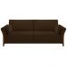 Sofá Living 3 Lugares 222cm Pés Madeira Roya M22 Veludo Marrom - Mpozenato