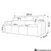 Sofá Living 3 Lugares Sala de Estar 220cm Virtus L07 Couro Branco - Mpozenato