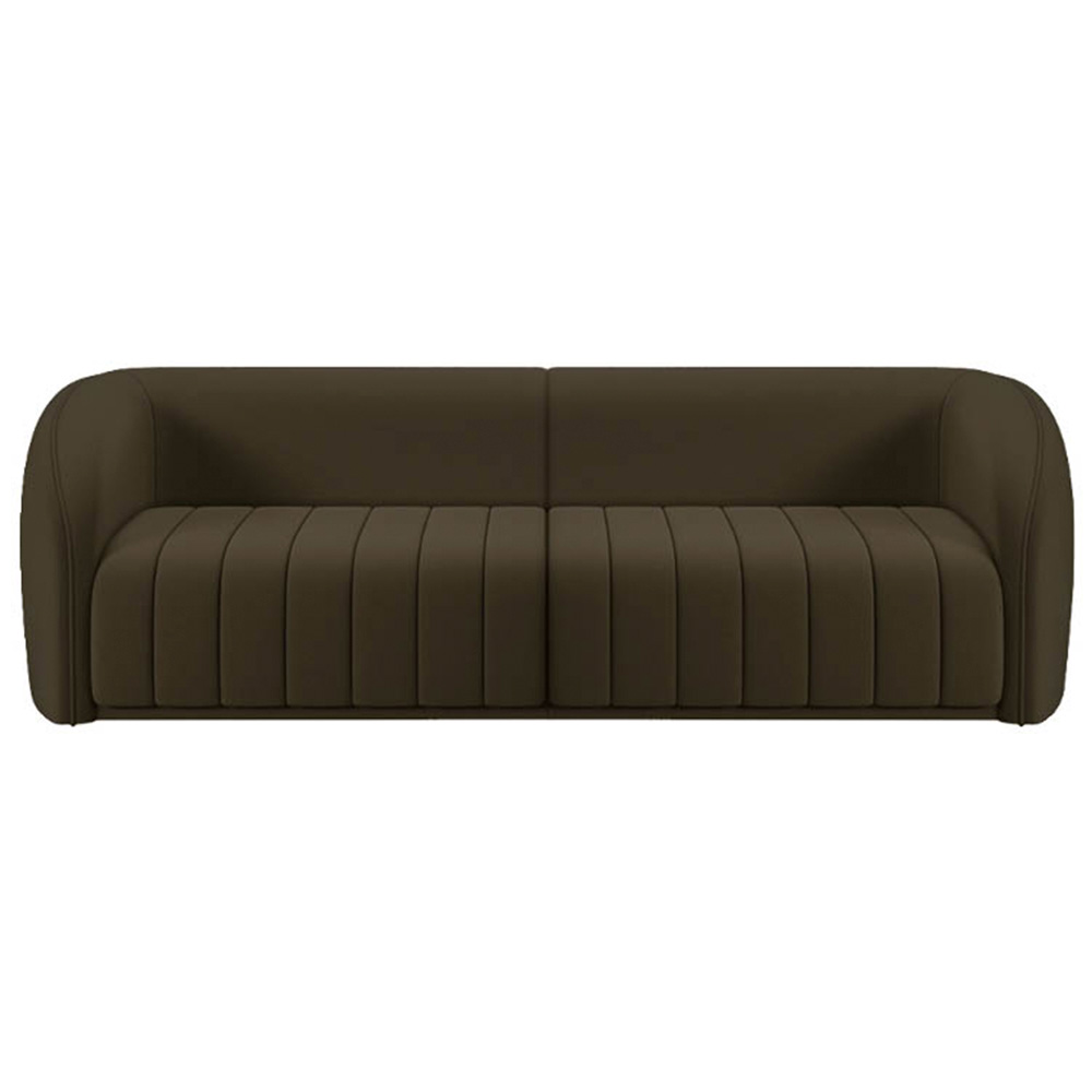 Sofá Living Decorativo 3 Lugares 292cm Meris M22 Veludo Marrom - Mpozenato