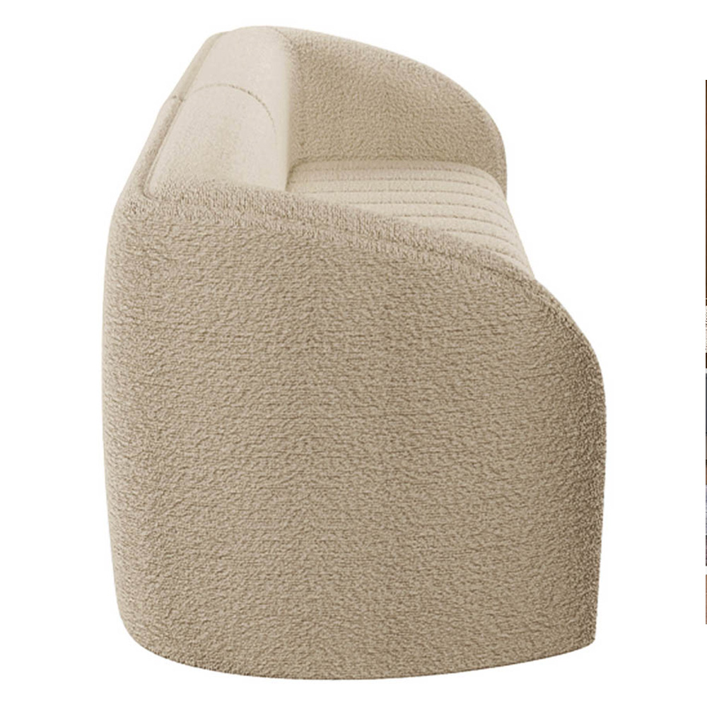 Sofá Living Decorativo 4 Lugares 332cm Meris M22 Bouclê Bege - Mpozenato