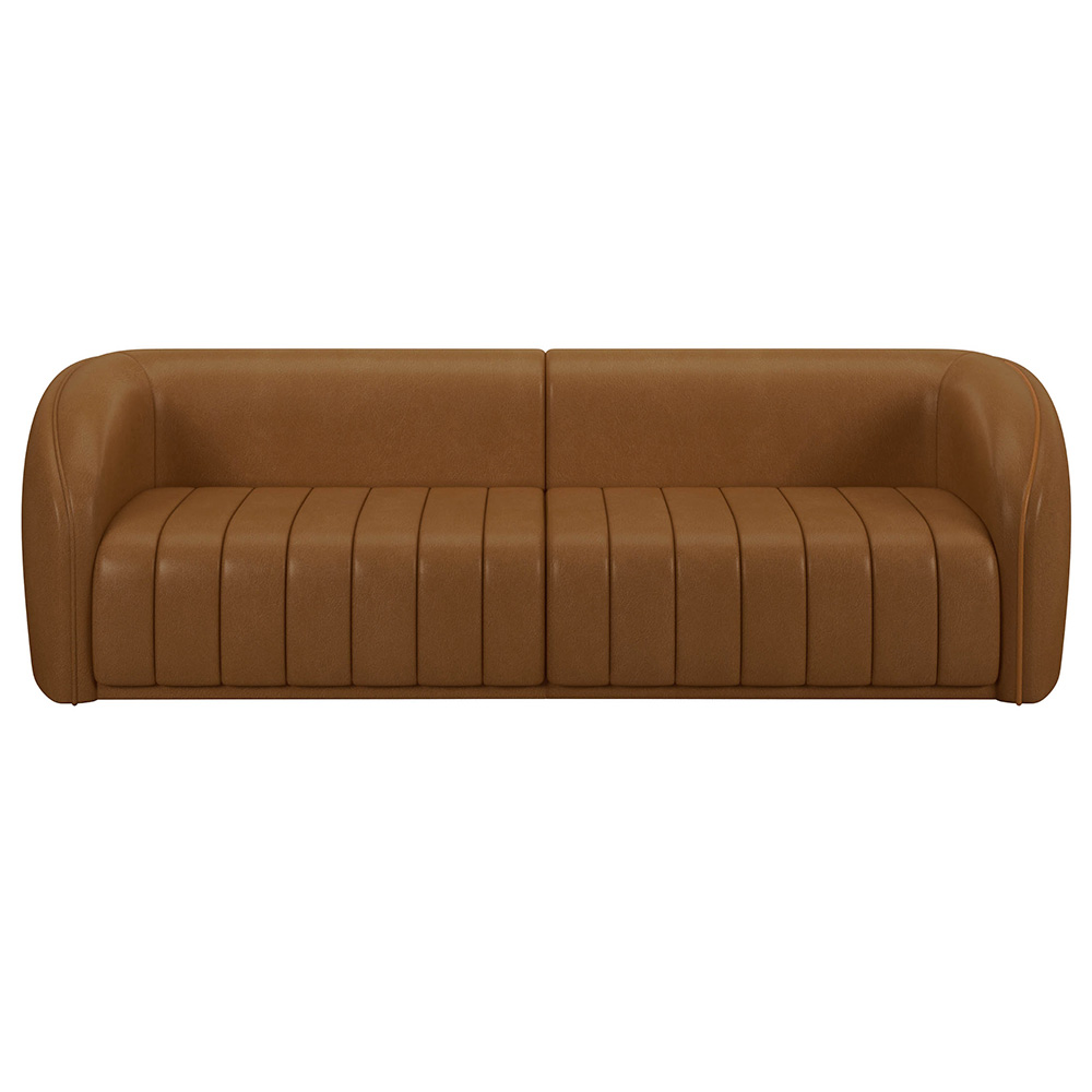 Sofá Living Decorativo 4 Lugares 332cm Meris M22 Sintético Caramelo - Mpozenato