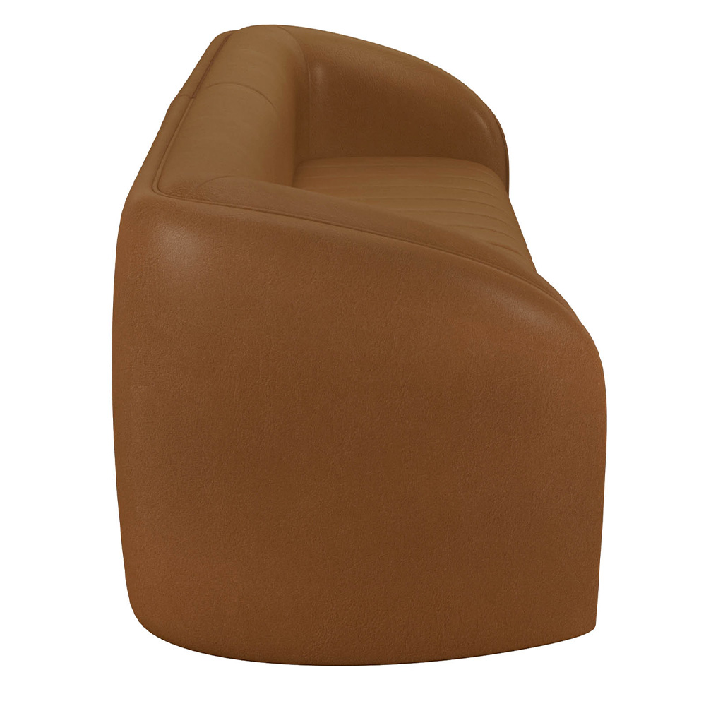 Sofá Living Decorativo 4 Lugares 332cm Meris M22 Sintético Caramelo - Mpozenato