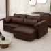 Sofá Retrátil 2 Lugares Para Sala 175cm Dijon Couro Caramelo S07 - Mpozenato