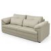 Sofá Retrátil 2 Lugares Para Sala 175cm Dijon Couro Creme S07 - Mpozenato