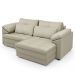 Sofá Retrátil 2 Lugares Para Sala 175cm Dijon Couro Creme S07 - Mpozenato