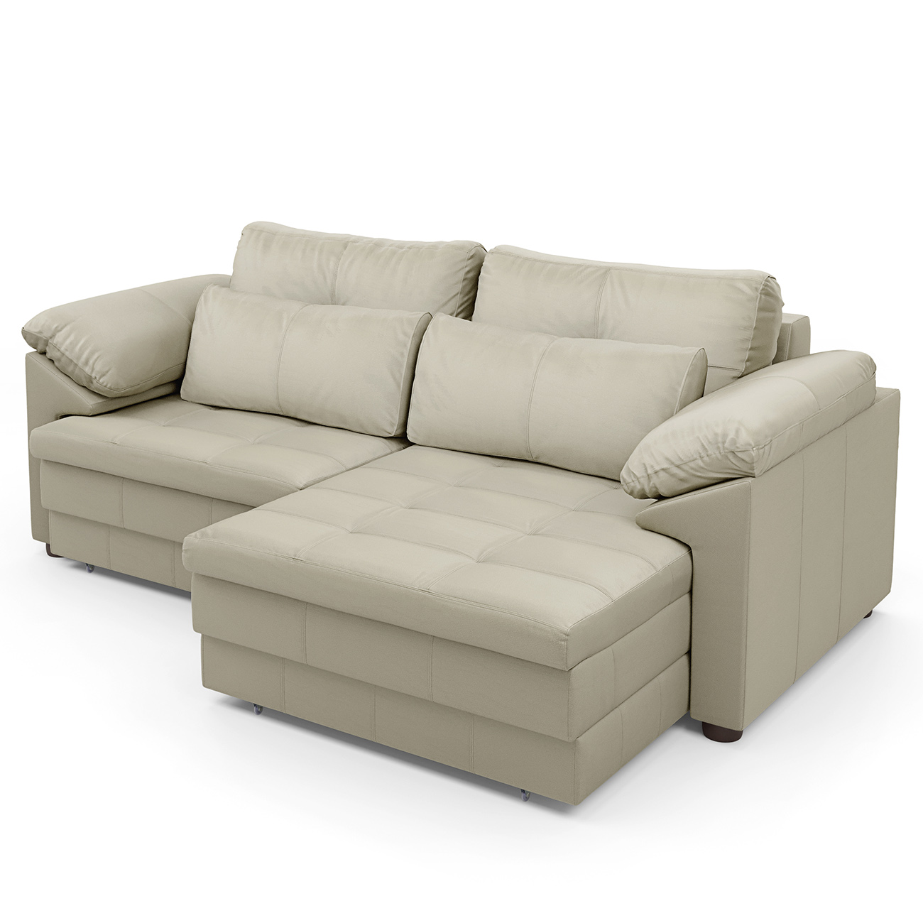 Sofá Retrátil 2 Lugares Para Sala 175cm Dijon Couro Creme S07 - Mpozenato