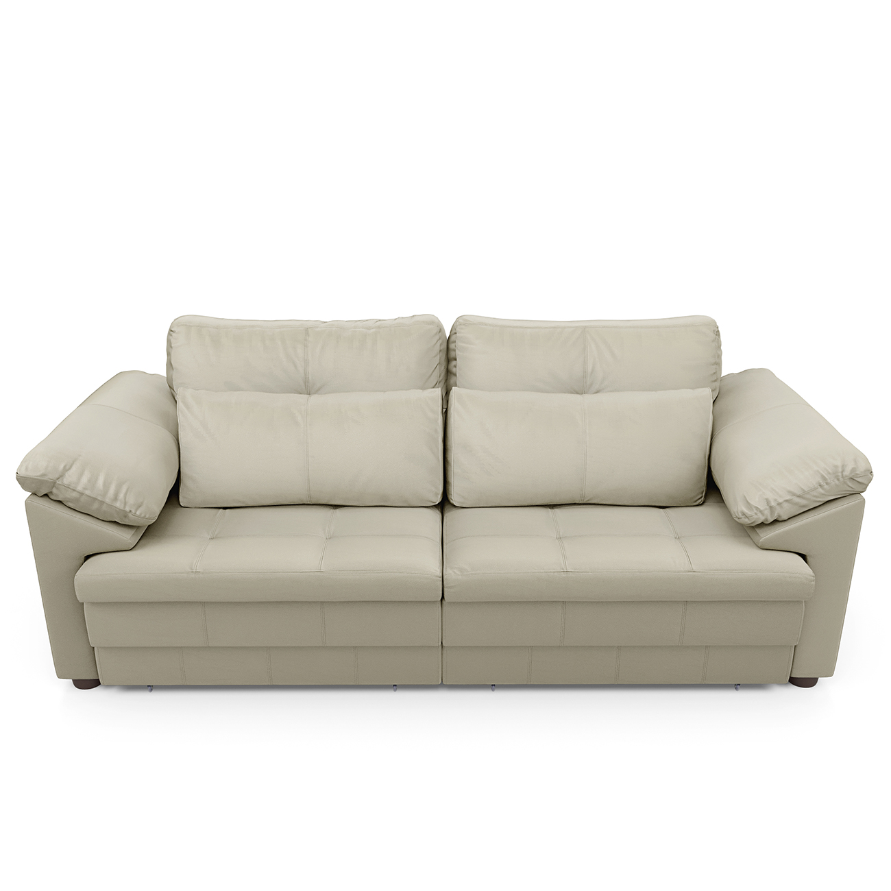 Sofá Retrátil 2 Lugares Para Sala 175cm Dijon Couro Creme S07 - Mpozenato