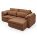 Sofá Retrátil 2 Lugares Para Sala 175cm Dijon Couro Mel S07 - Mpozenato