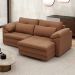Sofá Retrátil 2 Lugares Para Sala 175cm Dijon Couro Mel S07 - Mpozenato