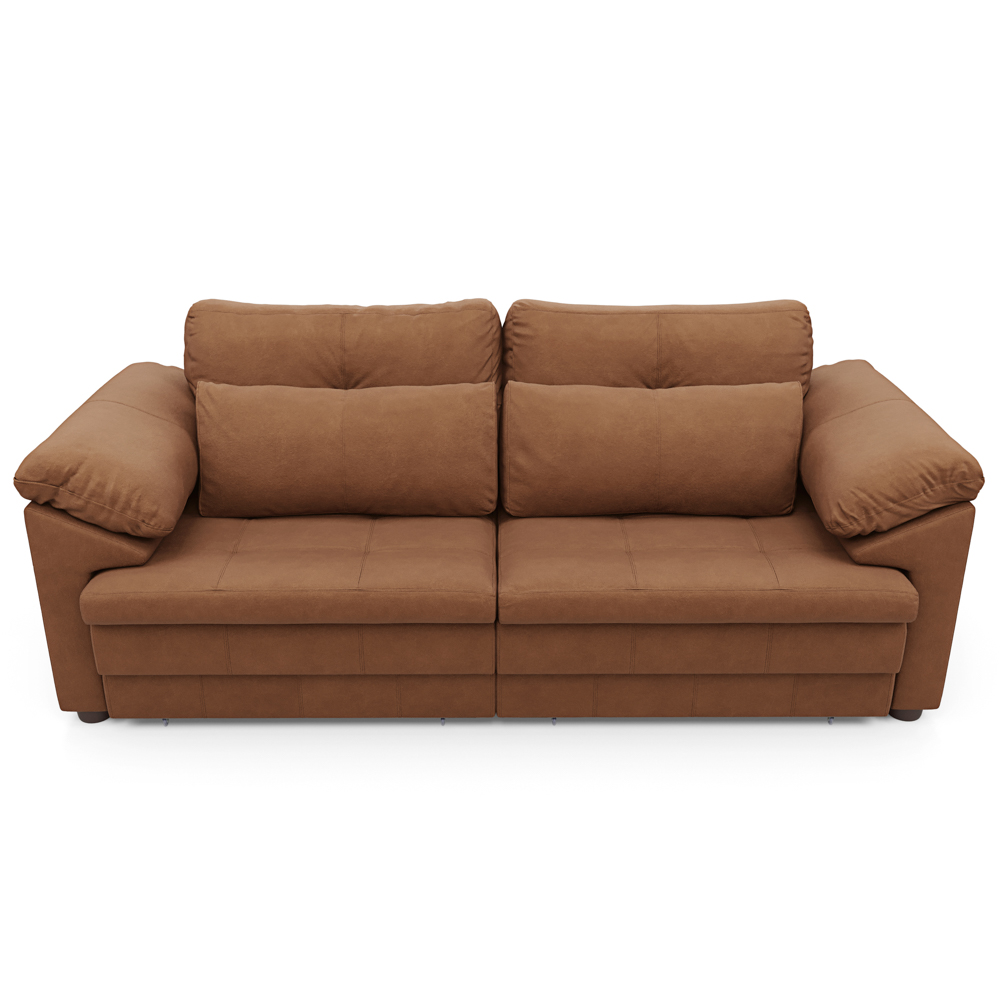 Sofá Retrátil 2 Lugares Para Sala 175cm Dijon Couro Mel S07 - Mpozenato