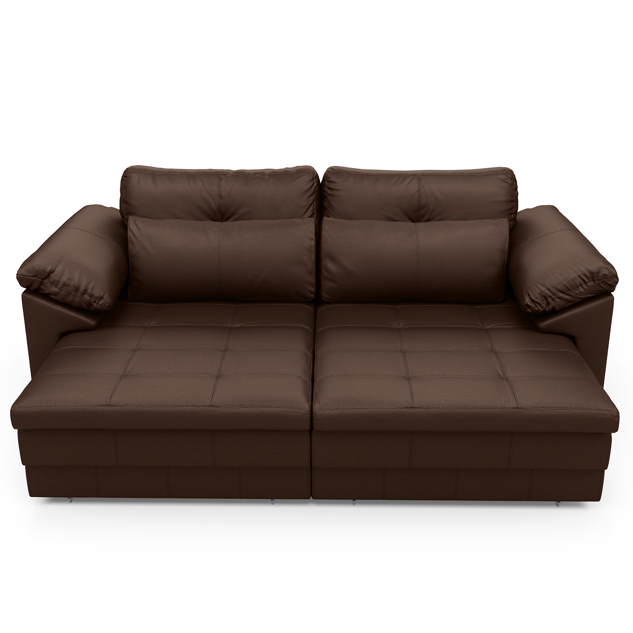 Sofá Retrátil 3 Lugares Para Sala 250cm Dijon Couro Caramelo S07 - Mpozenato