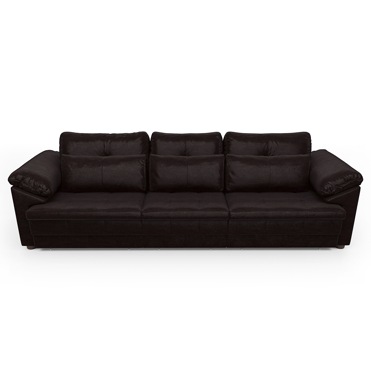 Sofá Retrátil 3 Lugares Para Sala 257cm Dijon Couro Bordô S07 - Mpozenato