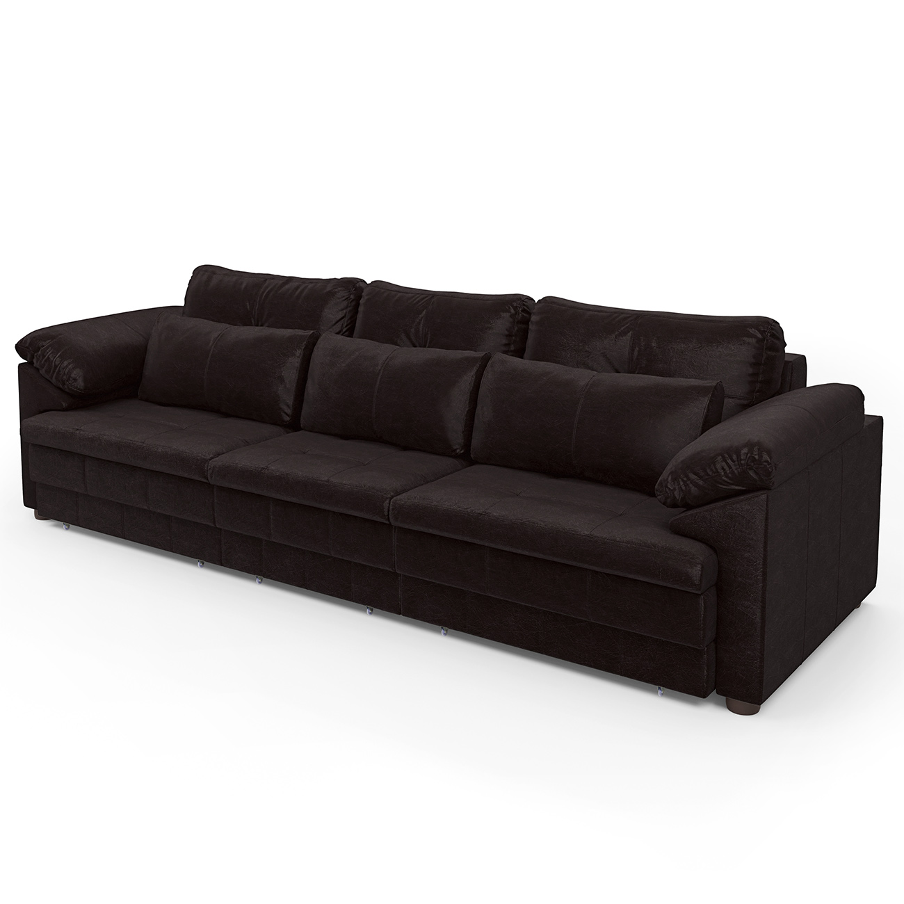 Sofá Retrátil 3 Lugares Para Sala 297cm Dijon Couro Bordô S07 - Mpozenato