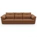 Sofá Retrátil 3 Lugares Para Sala 297cm Dijon Couro Mel S07 - Mpozenato