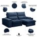 Sofá Retrátil 3 Lugares com Porta Copo 210cm Andes F05 Veludo Azul - Mpozenato