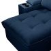 Sofá Retrátil 3 Lugares com Porta Copo 210cm Andes F05 Veludo Azul - Mpozenato